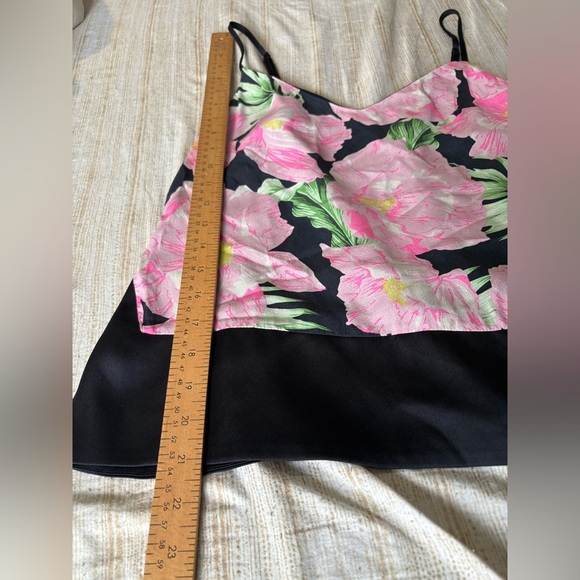 French Connection floral navy pink silk camisole tank size 2 - Picture 6 of 11